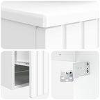 Vanidad de lavabo montada en la pared Blanco 39 x 35 x 63 cm