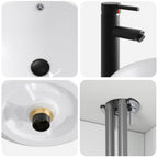 Vanidad de lavabo montada en la pared Blanco 39 x 35 x 63 cm