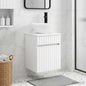 Vanidad de lavabo montada en la pared Blanco 39 x 35 x 63 cm