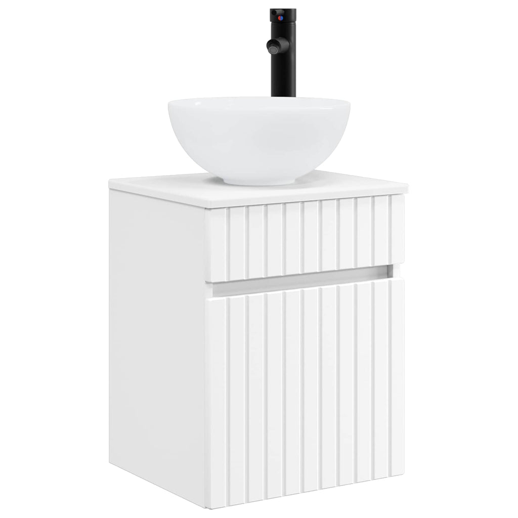 Vanidad de lavabo montada en la pared Blanco 39 x 35 x 63 cm