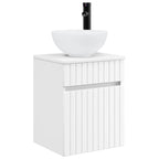 Vanidad de lavabo montada en la pared Blanco 39 x 35 x 63 cm