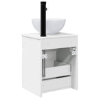 Vanidad de lavabo montada en la pared Blanco 39 x 35 x 63 cm