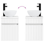Vanidad de lavabo montada en la pared Blanco 39 x 35 x 63 cm