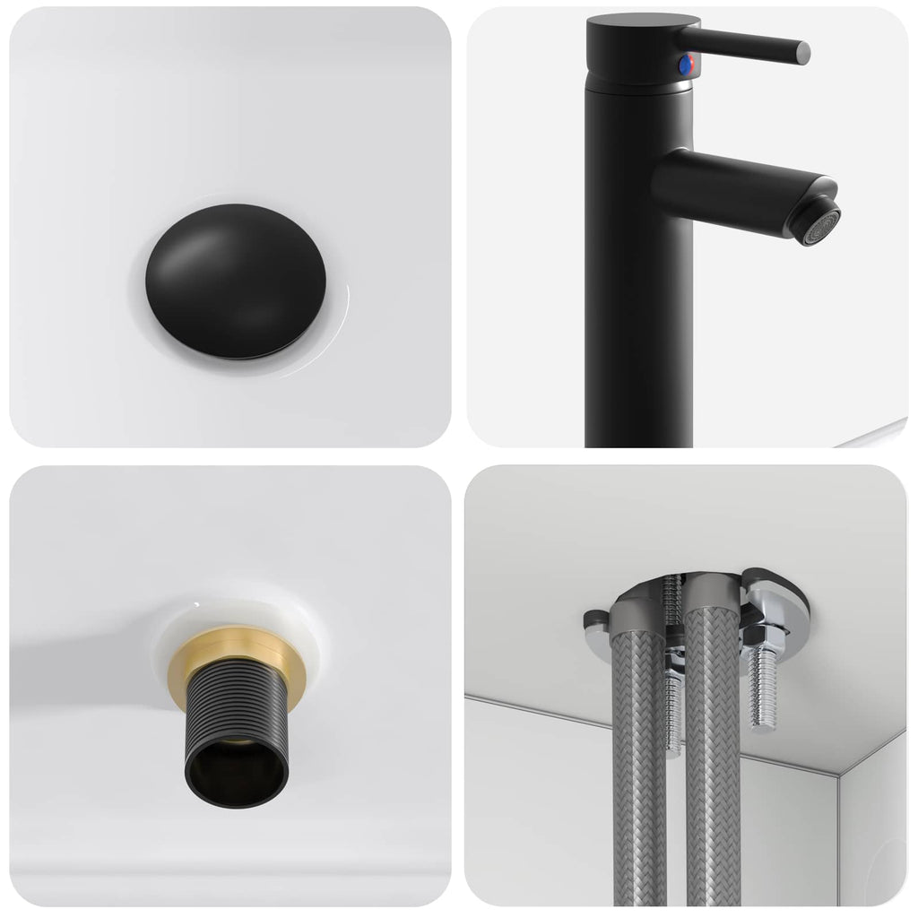 Vanidad de lavabo montada en la pared Blanco 49 x 41 x 63 cm