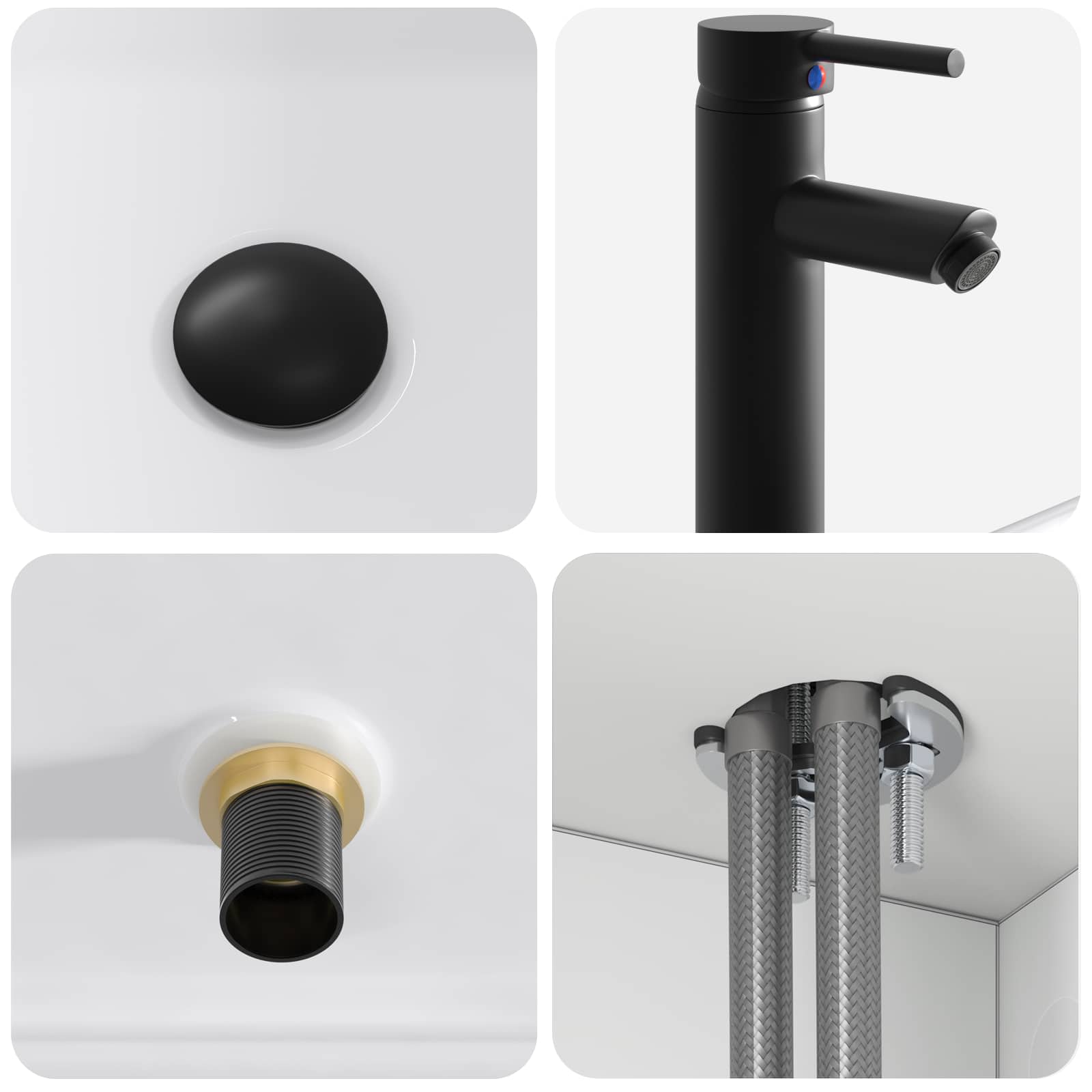 Vanidad de lavabo montada en la pared Blanco 49 x 41 x 63 cm