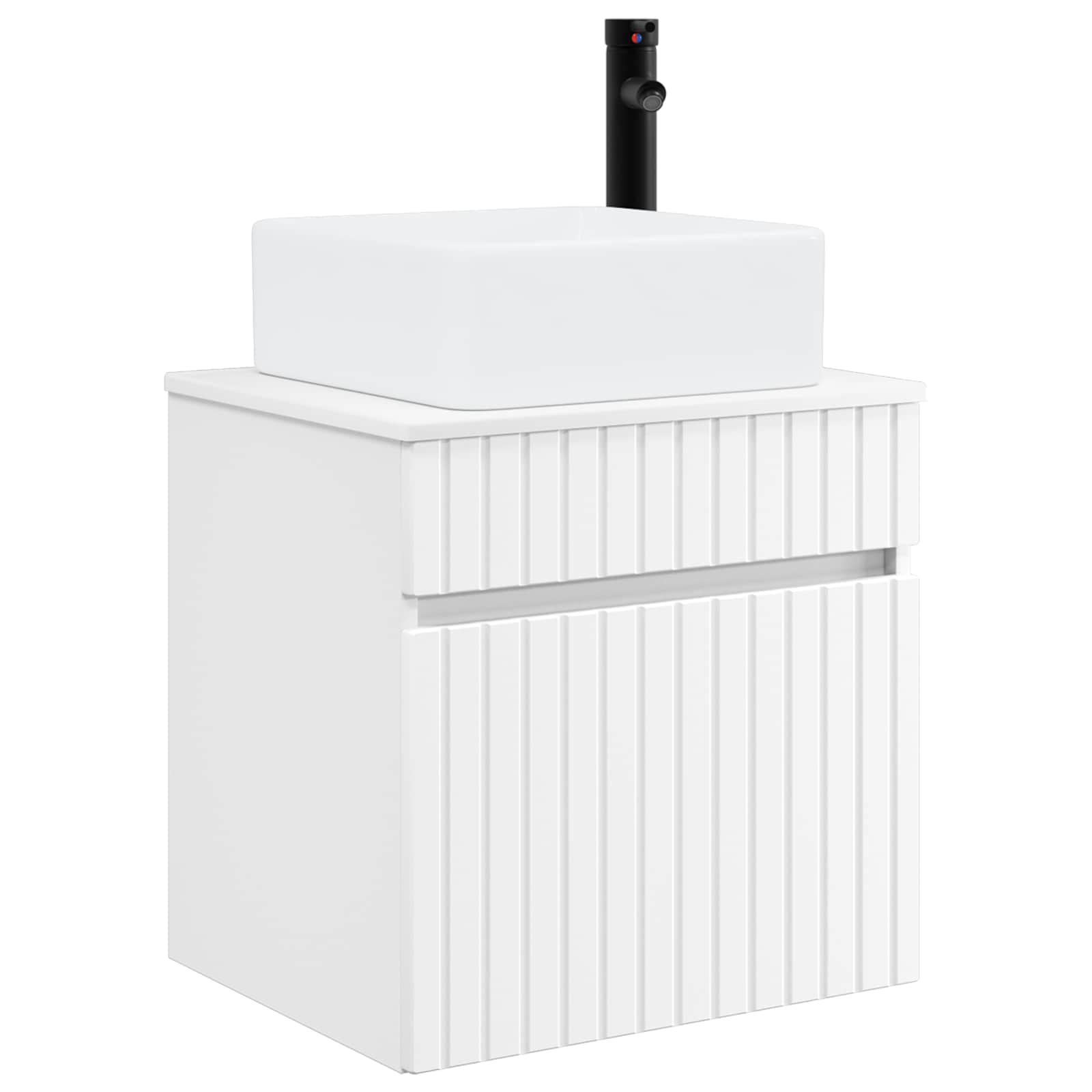 Vanidad de lavabo montada en la pared Blanco 49 x 41 x 63 cm