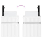 Vanidad de lavabo montada en la pared Blanco 49 x 41 x 63 cm