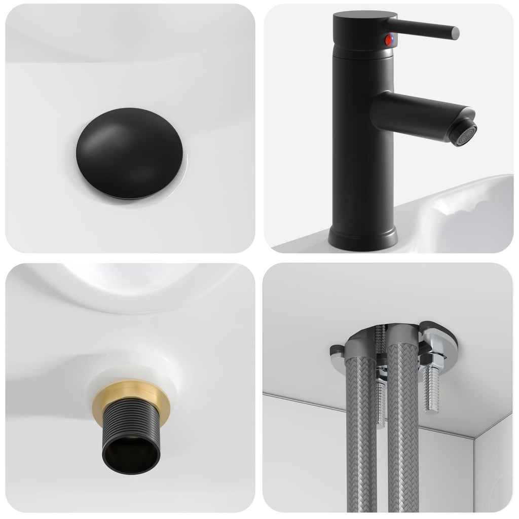 Vanidad con lavabo de pared Blanco 39 x 41 x 62,5 cm