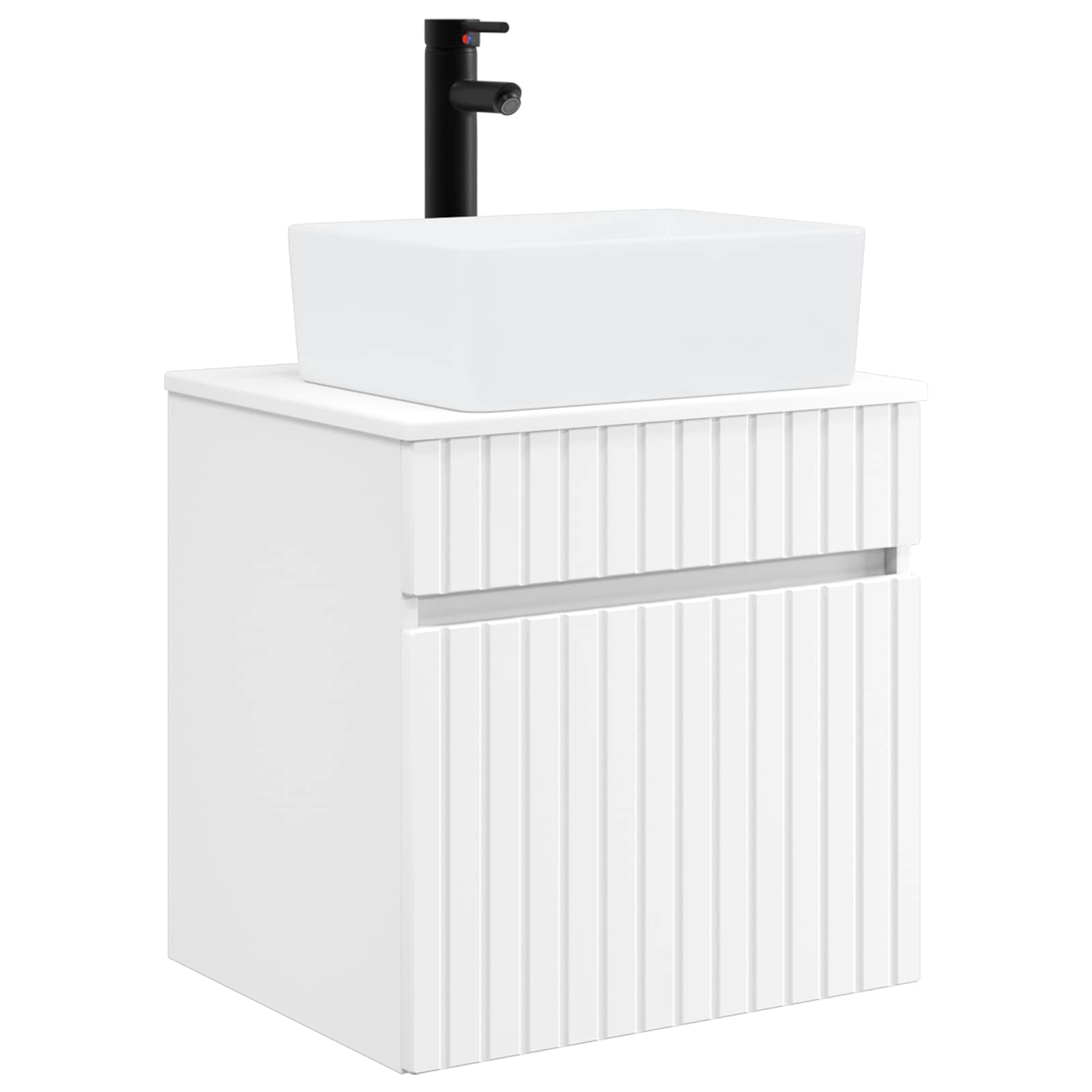 Vanidad de lavabo montada en la pared Blanco 49 x 41 x 63 cm
