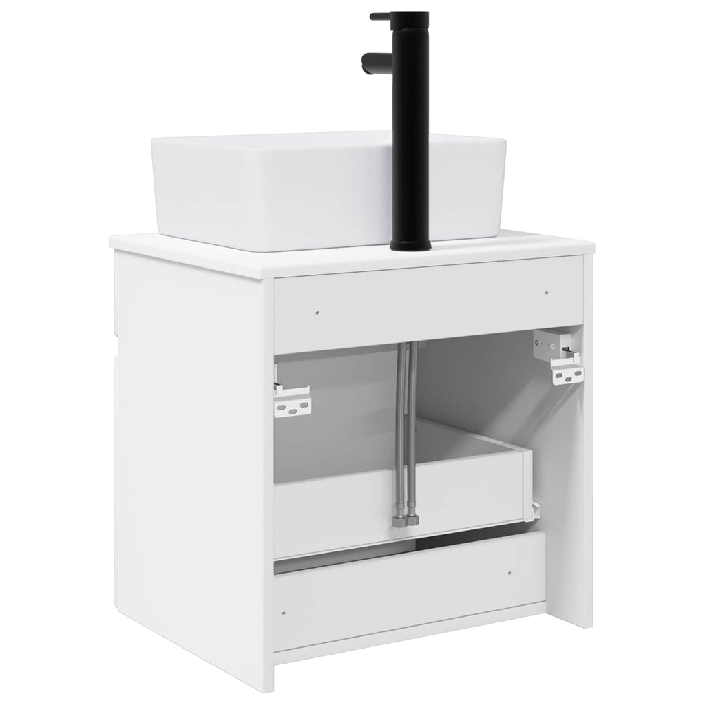 Vanidad de lavabo montada en la pared Blanco 49 x 41 x 63 cm