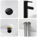 Vanidad de lavabo montada en la pared Blanco 49 x 44,5 x 65 cm
