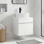 Vanidad de lavabo montada en la pared Blanco 49 x 44,5 x 65 cm