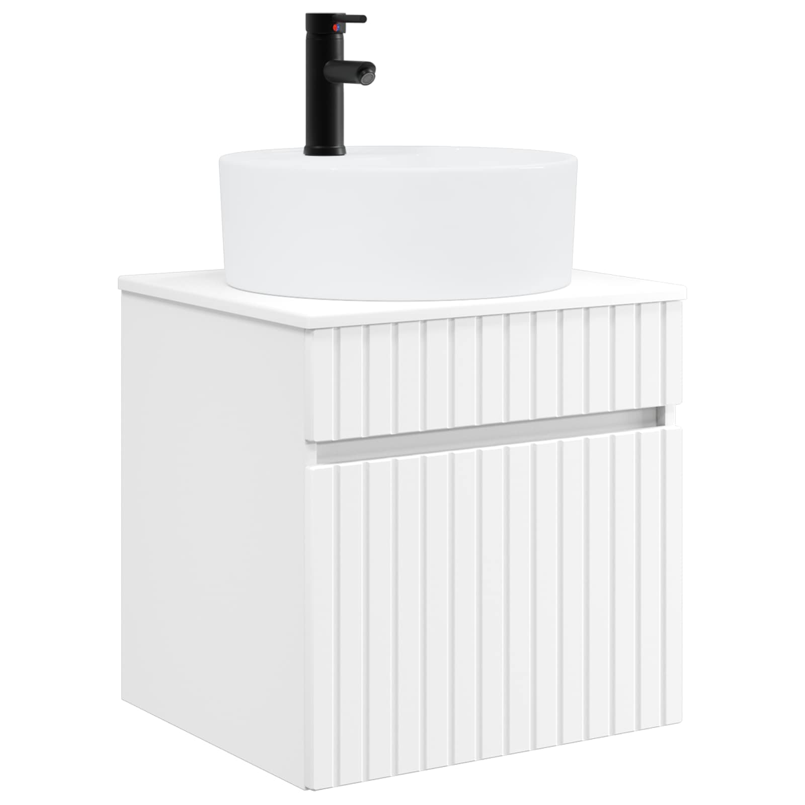 Vanidad de lavabo montada en la pared Blanco 49 x 44,5 x 65 cm