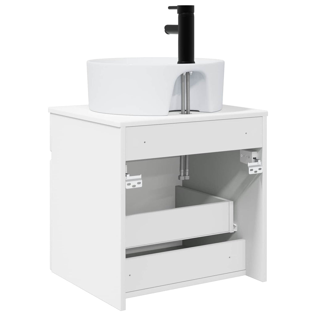 Vanidad de lavabo montada en la pared Blanco 49 x 44,5 x 65 cm
