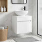 Wall-Mounted Basin Vanity Unit, White