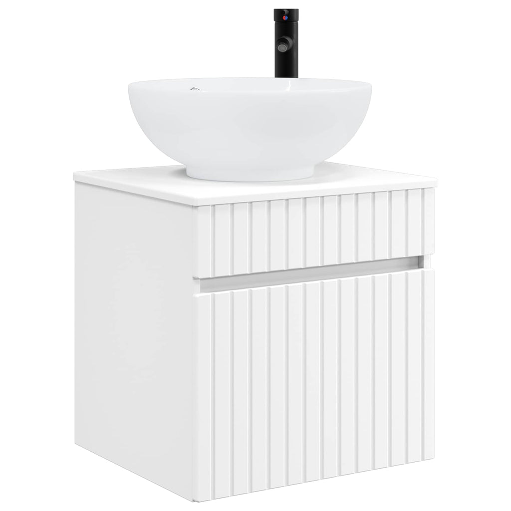 Vanidad de lavabo montada en la pared Blanco