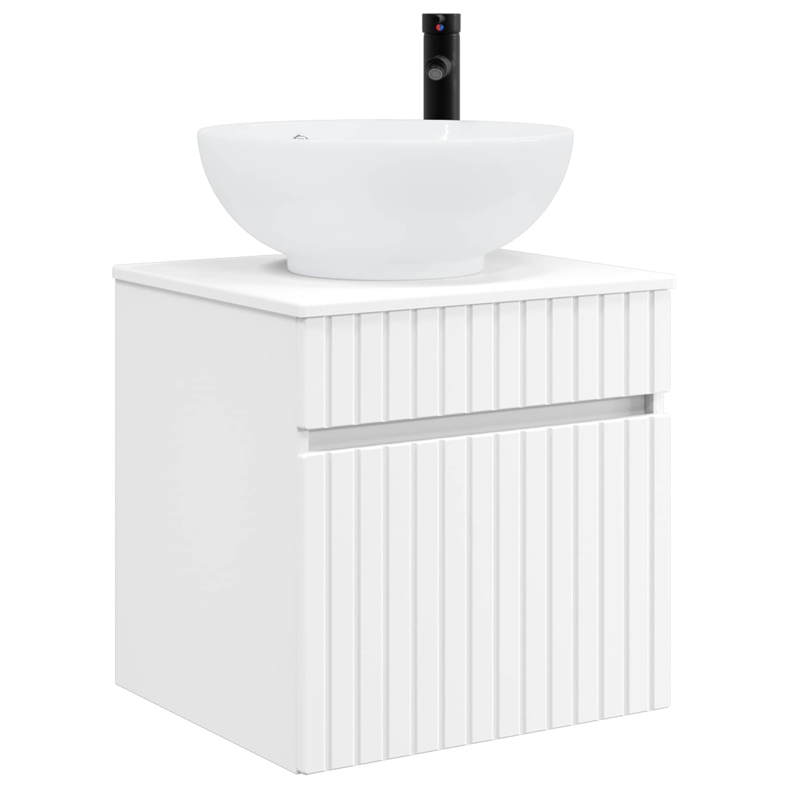 Vanidad de lavabo montada en la pared Blanco