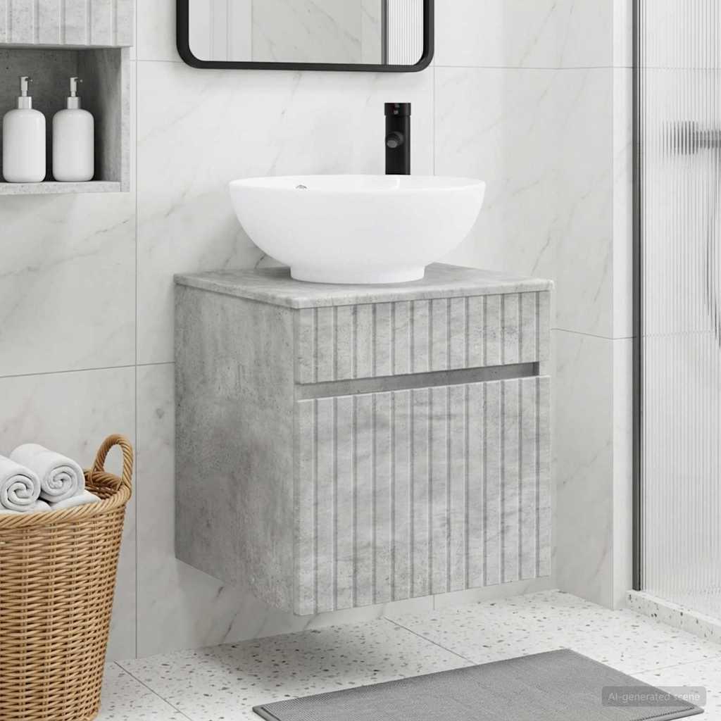 Vanidad de lavabo montada en la pared Blanco