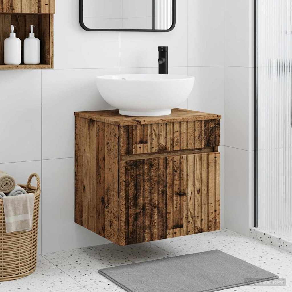 Vanidad de lavabo montada en la pared Blanco