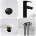 Vanidad de lavabo montada en la pared Blanco 49 x 44,5 x 66 cm