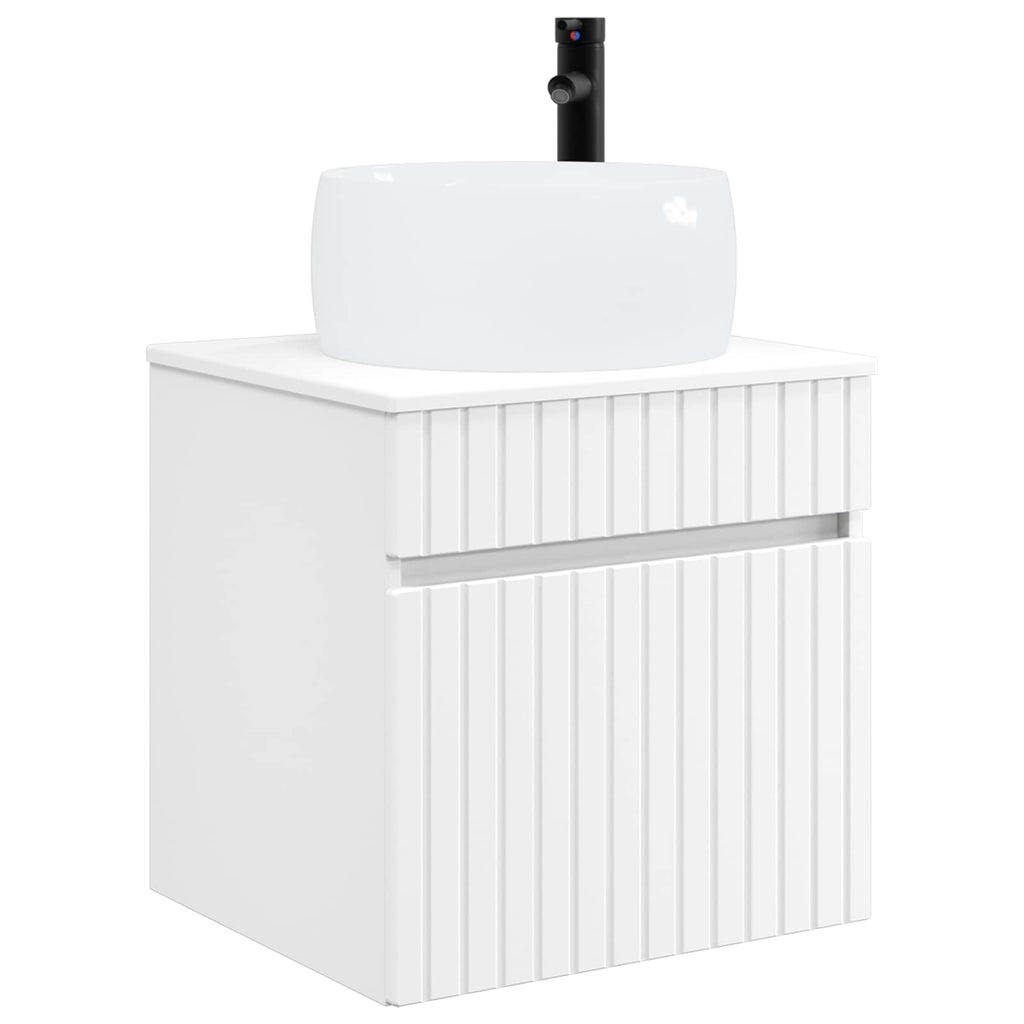 Vanidad de lavabo montada en la pared Blanco 49 x 44,5 x 66 cm