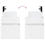 Vanidad de lavabo montada en la pared Blanco 49 x 44,5 x 66 cm