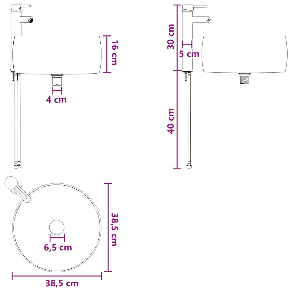 Vanidad de lavabo montada en la pared Blanco 49 x 44,5 x 66 cm