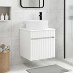 Vanidad de lavabo montada en la pared Blanco