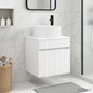 Wall-Mounted Basin Vanity Unit, White