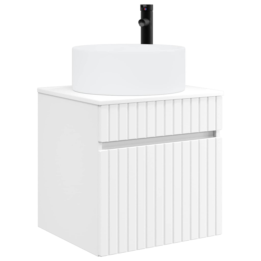 Vanidad de lavabo montada en la pared Blanco