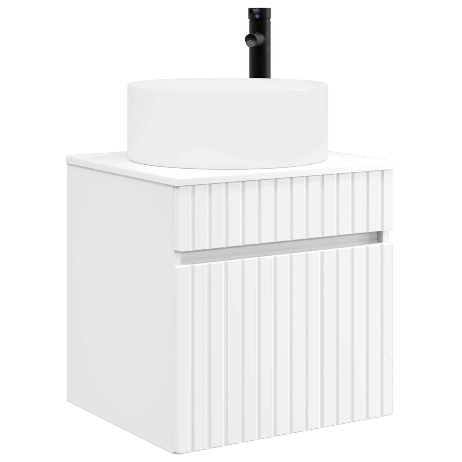 Vanidad de lavabo montada en la pared Blanco
