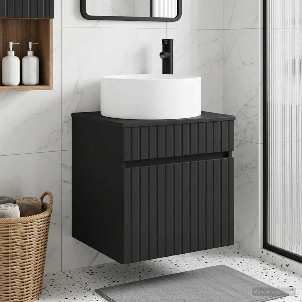 Vanidad de lavabo montada en la pared Blanco