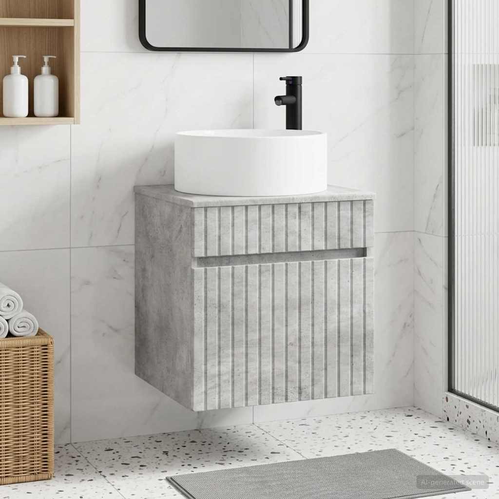 Vanidad de lavabo montada en la pared Blanco