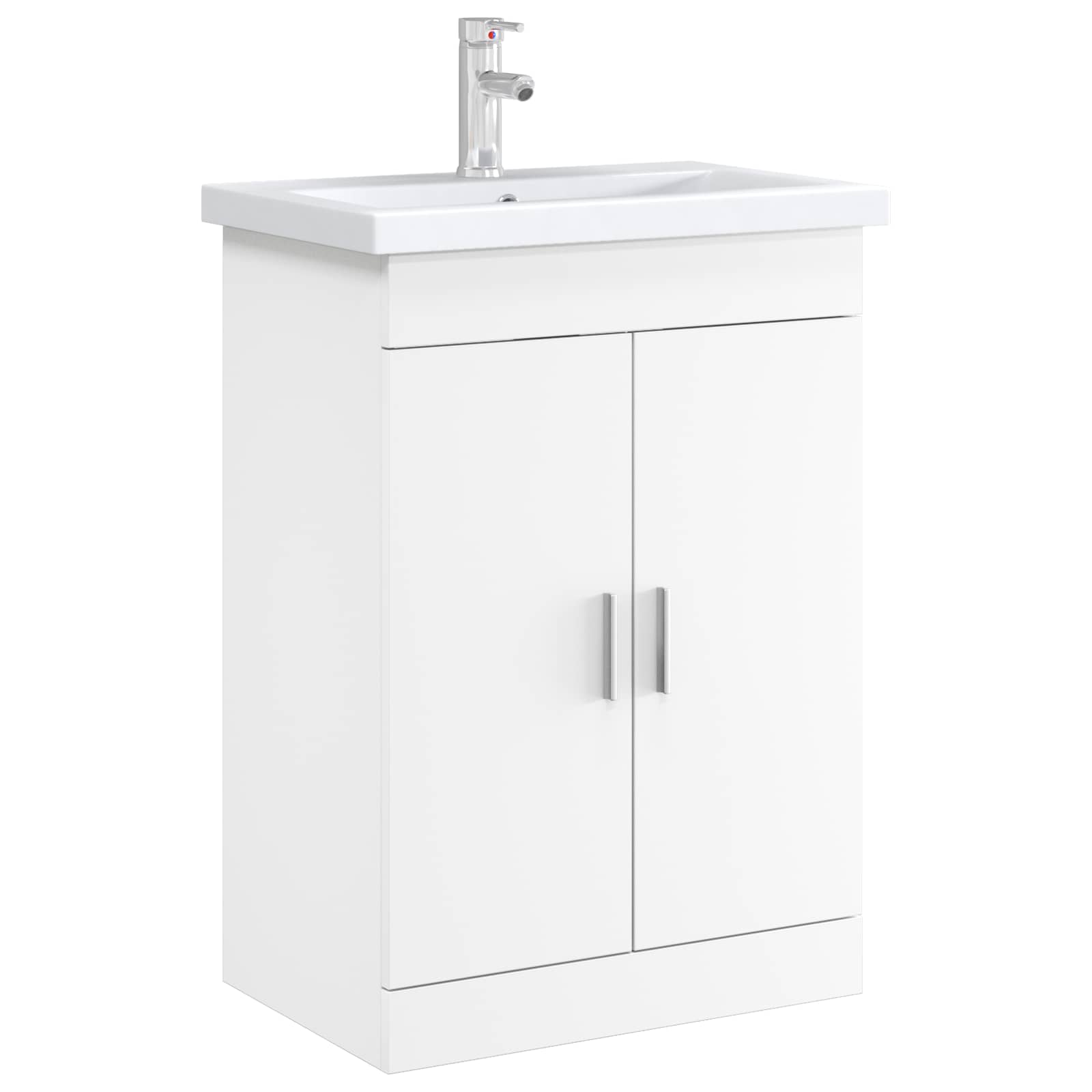 Gabinete de baño debajo del lavabo Blanco 56 x 37,5 x 81 cm