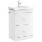 Gabinete de baño debajo del lavabo Blanco 56 x 37,5 x 81 cm