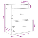 Gabinete de baño debajo del lavabo Blanco 56 x 37,5 x 81 cm