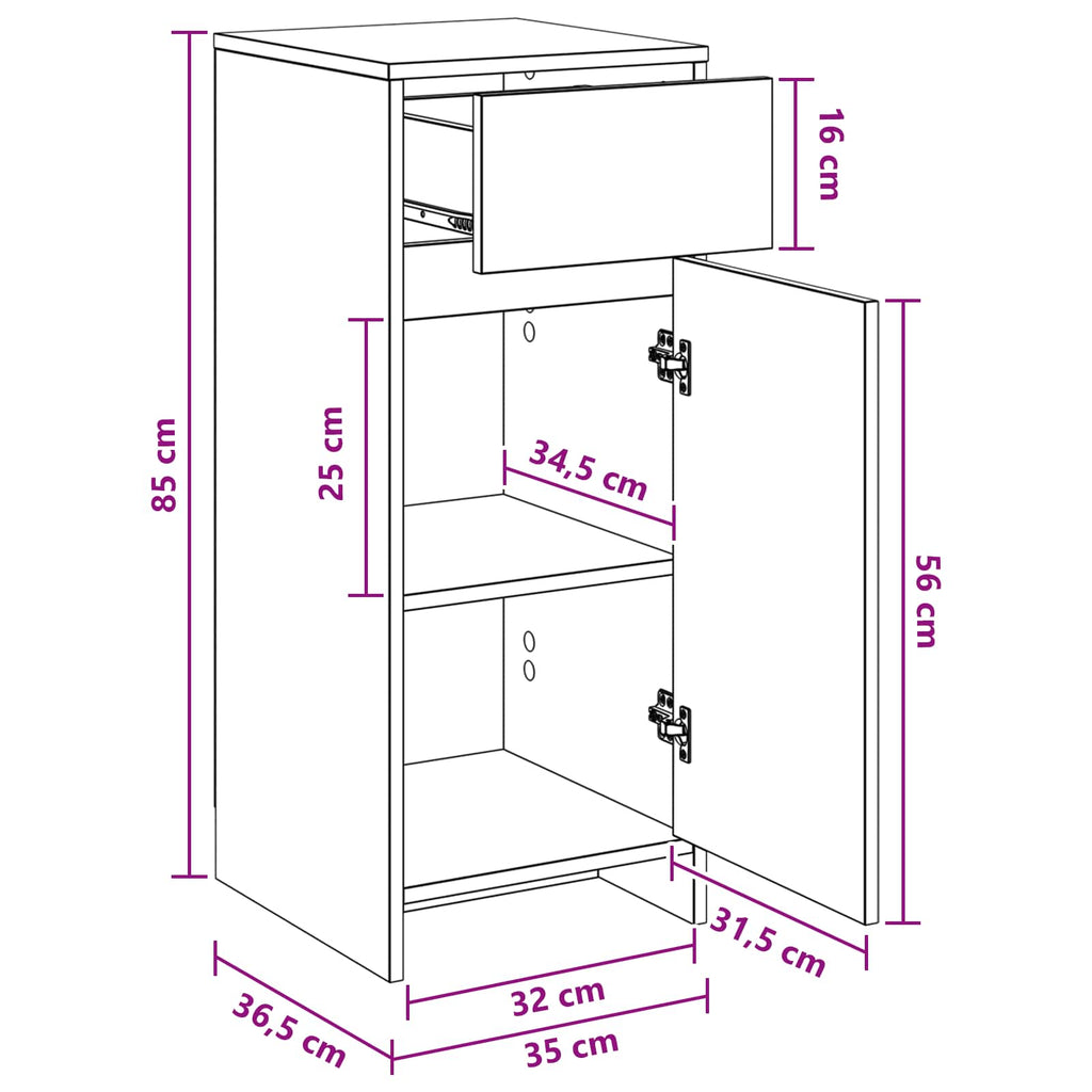 Mueble de Cuarto de Baño Blanco 35 x 36,5 x 85 cm
