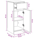 Mueble de Cuarto de Baño Blanco 35 x 36,5 x 85 cm