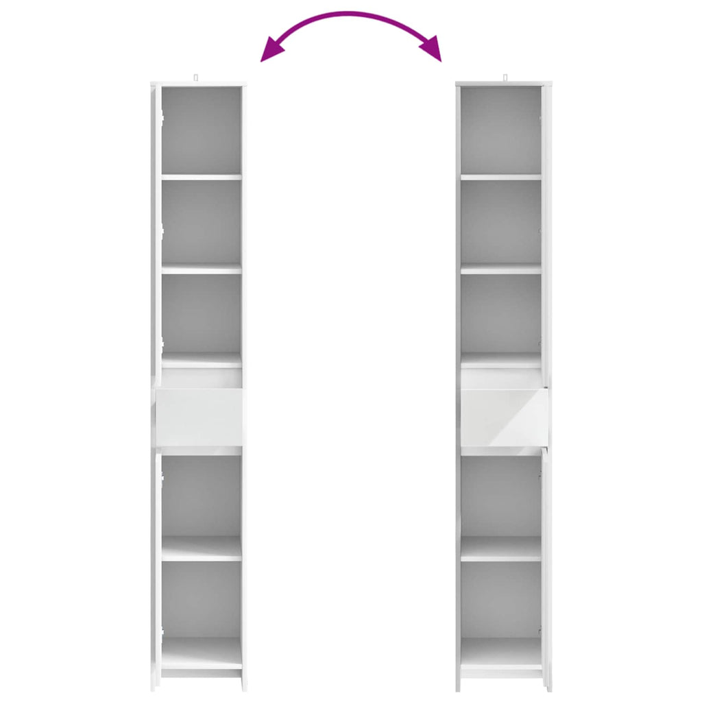Mueble de Cuarto de Baño Blanco 30 x 33 x 190 cm