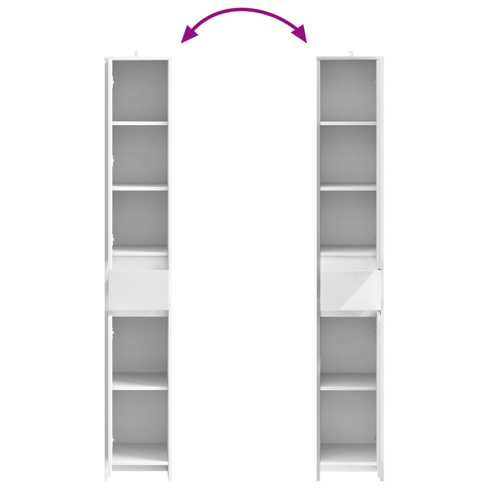 Mueble de Cuarto de Baño Blanco 30 x 33 x 190 cm