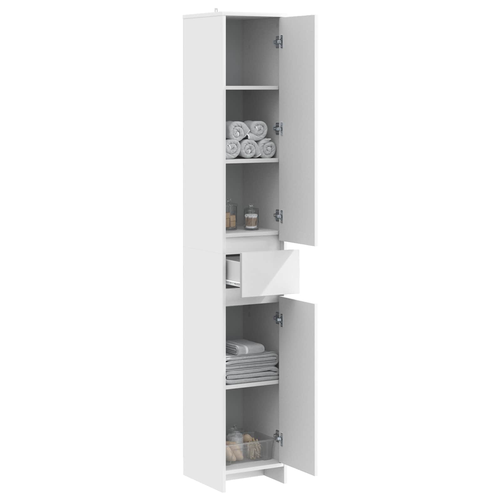 Mueble de Cuarto de Baño Blanco 30 x 33 x 190 cm