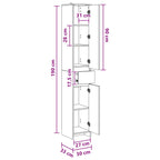 Mueble de Cuarto de Baño Blanco 30 x 33 x 190 cm