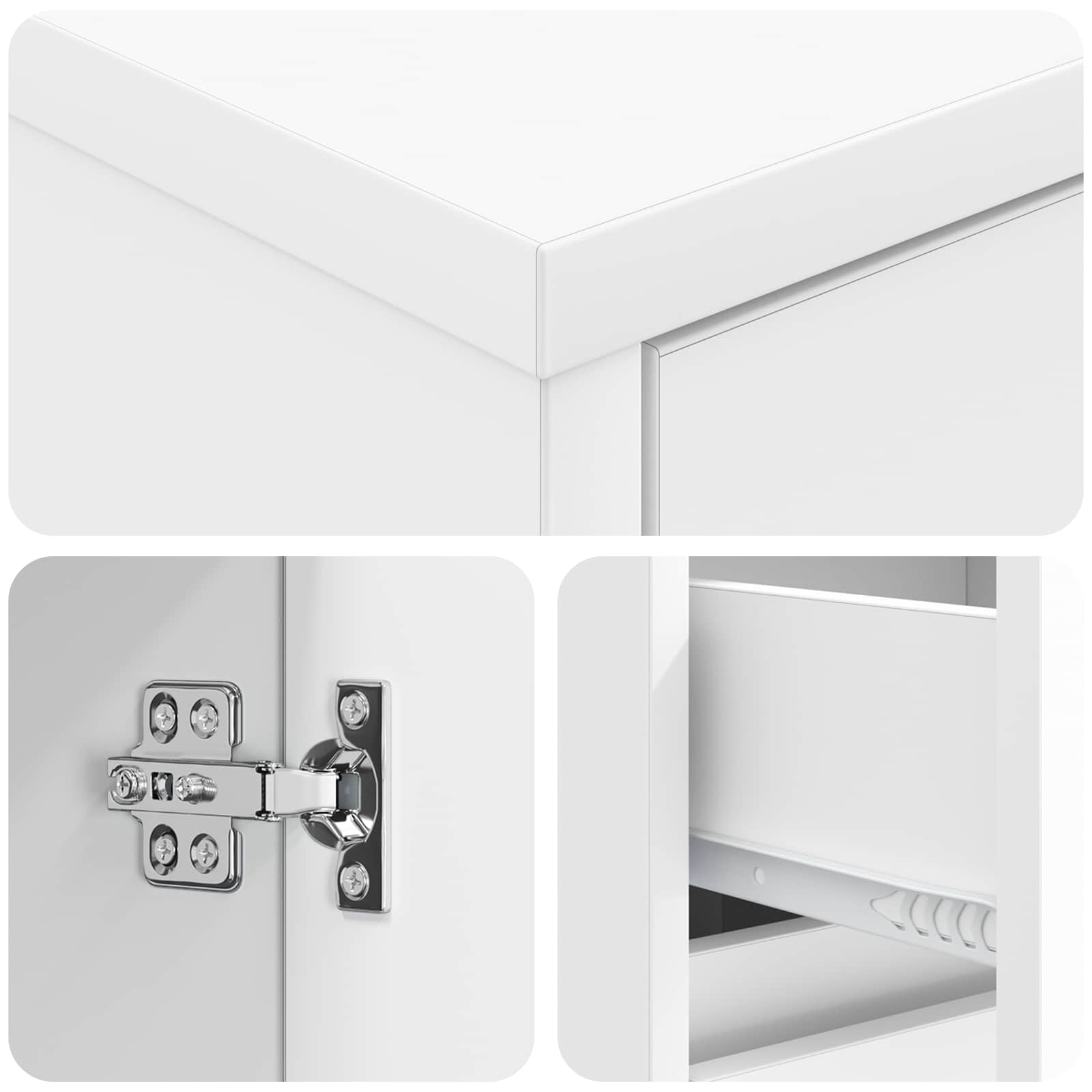 Vanidad de lavabo montada en la pared Blanco 35 x 20 x 81 cm
