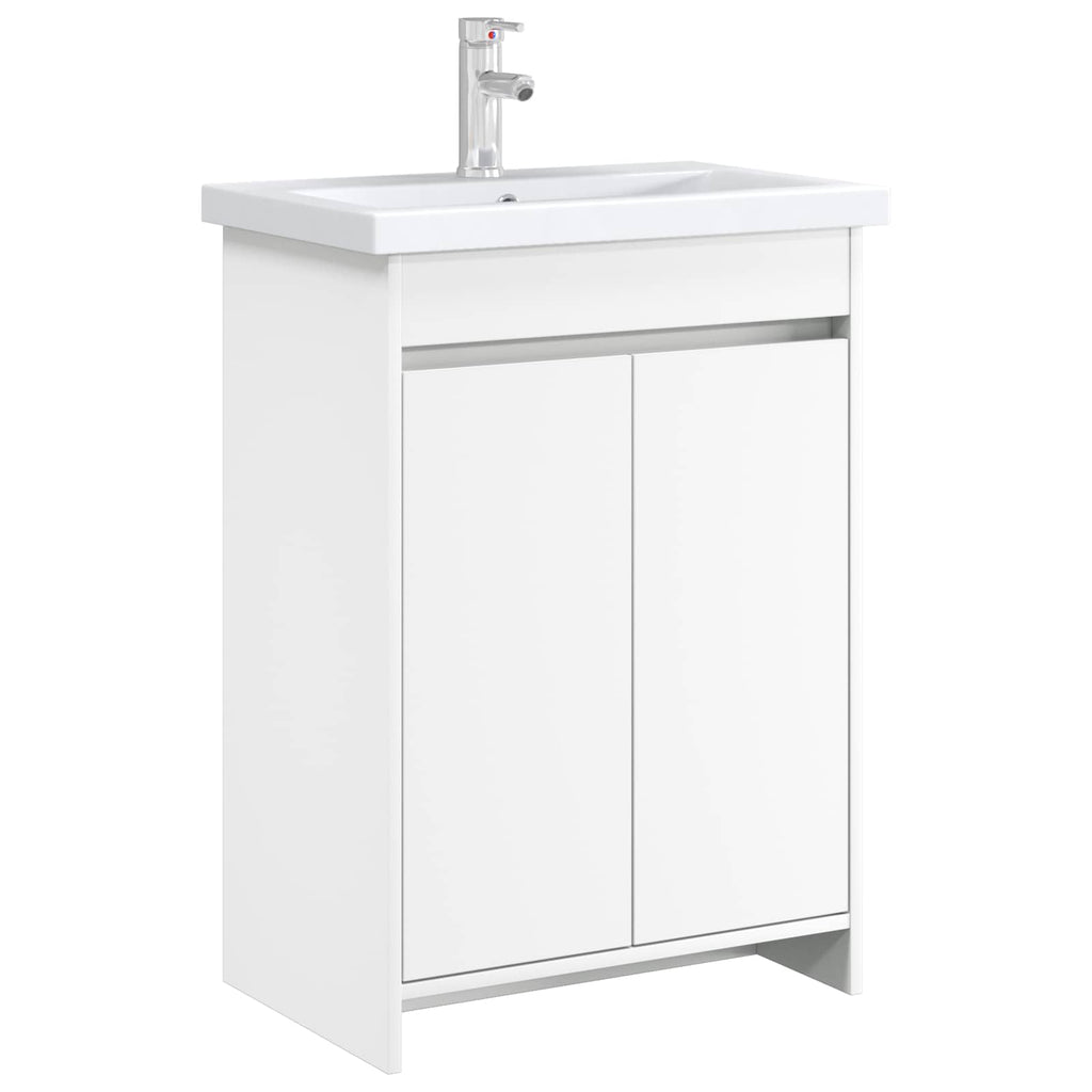 Gabinete de baño debajo del lavabo Blanco 56 x 37,5 x 81 cm