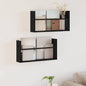 Magazine Rack 2 pcs Sonoma Grey 100 x 12 x 30 cm