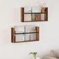 Magazine Rack 2 pcs Sonoma Grey 100 x 12 x 30 cm
