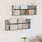 Magazine Rack 2 pcs Sonoma Grey 100 x 12 x 30 cm