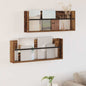 Magazine Rack 2 pcs Sonoma Grey 100 x 12 x 30 cm