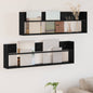 Magazine Rack 2 pcs Sonoma Grey 100 x 12 x 30 cm