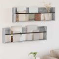 Estante de revistas 2 pcs Gris Sonoma 100 x 12 x 30 cm